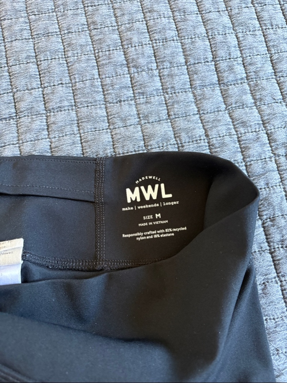 Madewell Black MWL Leggings with Logo Waistband